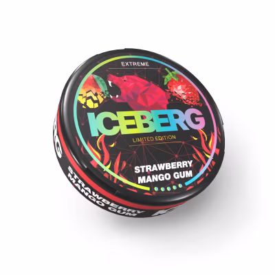 Strawberry Mango Gum Nicotine Pouches by Iceberg