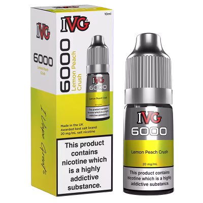 Lemon Peach Crush Nic Salt E-Liquid by IVG 6000