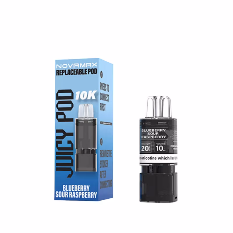 Blueberry Sour Raspberry Prefilled Pod Refill Pack by Juicy Pod Novamax 10K