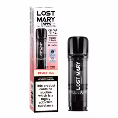 Peach Ice Prefilled Pods by Lost Mary Tappo