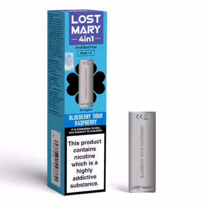 Blueberry Sour Raspberry Prefilled Pods by Lost Mary 4 in 1