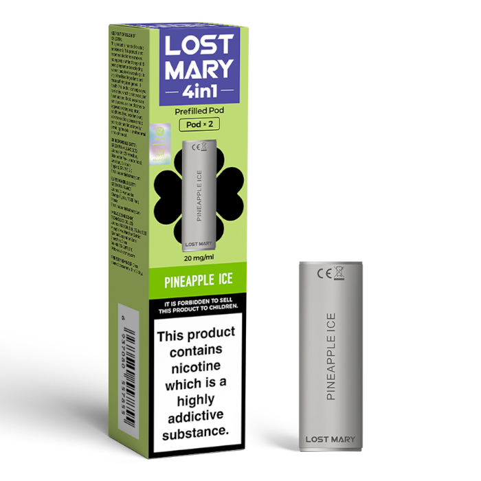 Pineapple Ice Prefilled Pods by Lost Mary 4 in 1 | Buy Now