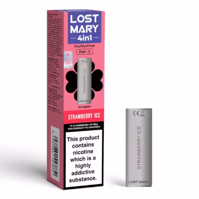 Strawberry Ice Prefilled Pods by Lost Mary 4 in 1