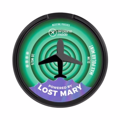 Max Polar Mint Nicotine Pouches by Lost Mary Airplane Mode