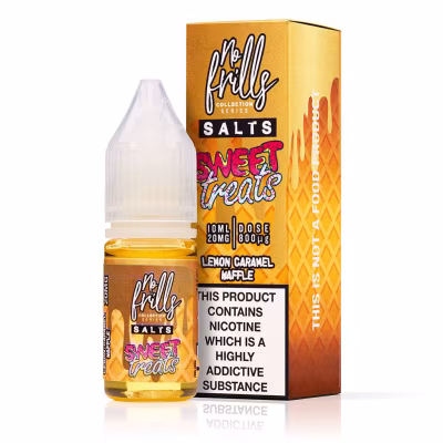 Lemon & Caramel Waffle Nic Salt E-Liquid by No Frills Sweet Treats