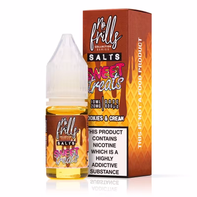 Cookies & Cream Nic Salt E-Liquid by No Frills Sweet Treats