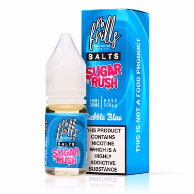 Bubble Blue Nic Salt E-Liquid by No Frills Sugar Rush