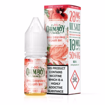 Apple, Elderflower and Garden Mint Nic Salt E-Liquid by Ohm Boy Volume II