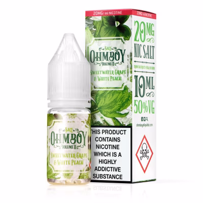 Sweetwater Grape and White Peach Nic Salt E-Liquid by Ohm Boy Volume II