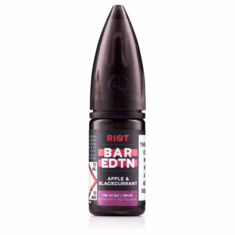 Apple & Blackcurrant Nic Salt E-Liquid by Riot BAR EDTN
