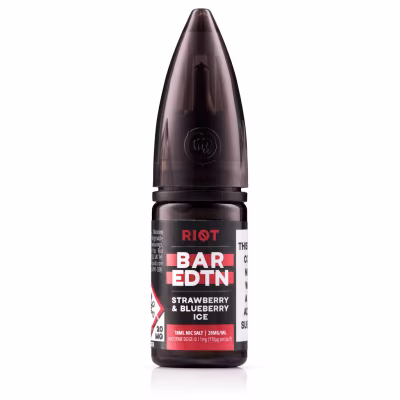 Strawberry & Blueberry Ice Nic Salt E-Liquid by Riot BAR EDTN  - SAMPLE