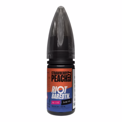 Strawberry Peach Razz Nic Salt E-Liquid by Riot BAR EDTN No Ice