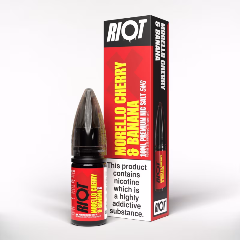 Morello Cherry & Banana Nic Salt E-Liquid by Riot X
