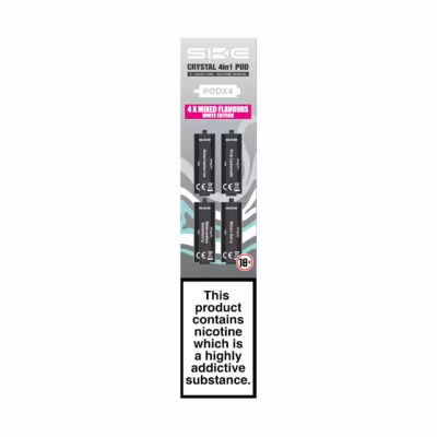 White Edition Prefilled Pods by SKE Crystal 4 in 1