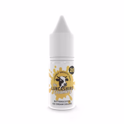 Butterscotch Ice Cream Deluxe Nic Salt E-Liquid by the Lancashire Creamery