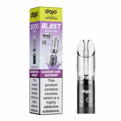 Blueberry Sour Raspberry Prefilled Pod by Vaporesso Dojo Blast 2000 Go