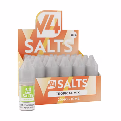 Tropical Mix Nic Salt E-Liquid by V4 Vapour - 20 Pack