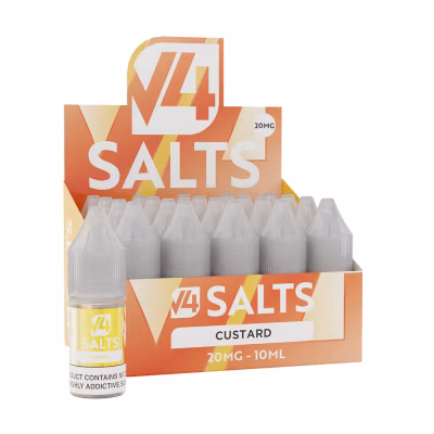 Custard Nic Salt E-Liquid by V4 Vapour - 20 Pack