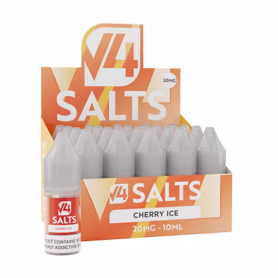 Cherry Ice Nic Salt E-Liquid by V4 Vapour - 20 Pack