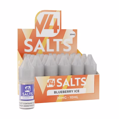 Blueberry Ice Nic Salt E-Liquid by V4 Vapour - 20 Pack