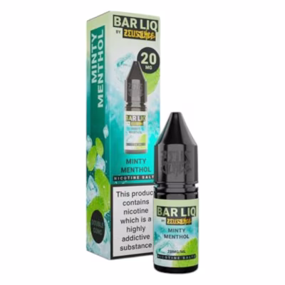 Minty Menthol Nic Salt E-Liquid by Zeus Juice Bar Liq